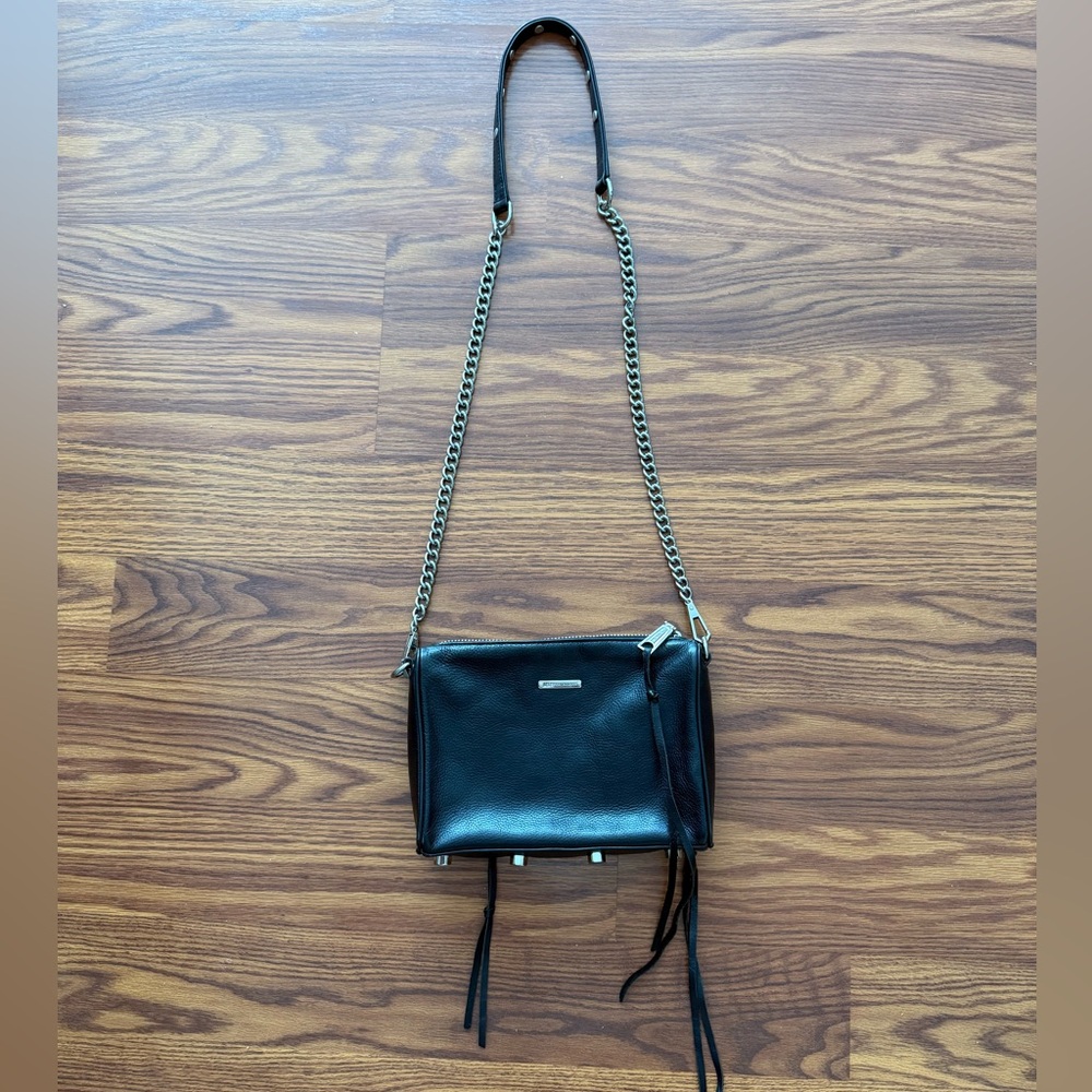 Black Leather Crossbody Bag